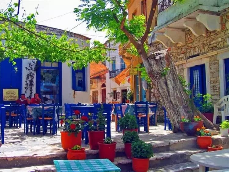 A traditional Cycladic village