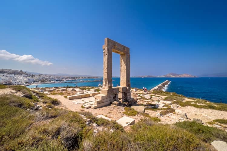 Naxos island aerial